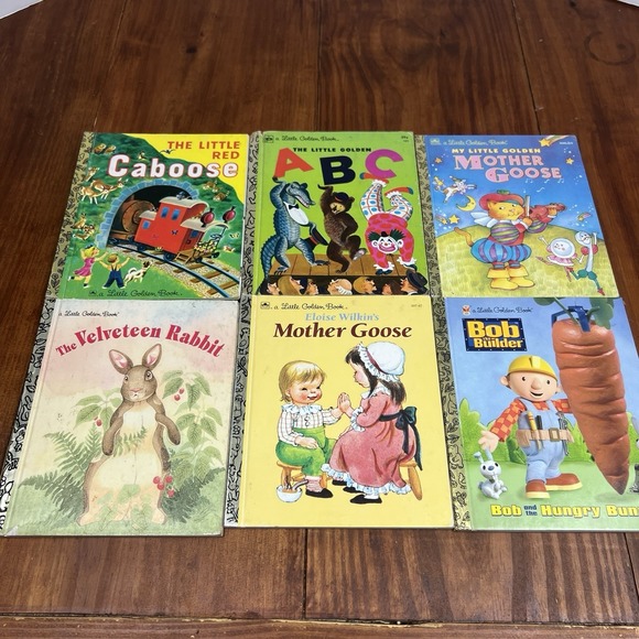 Other - Vintage Little Golden Books Lot Velveteen Rabbit Mother Goose ABC Bob Builder